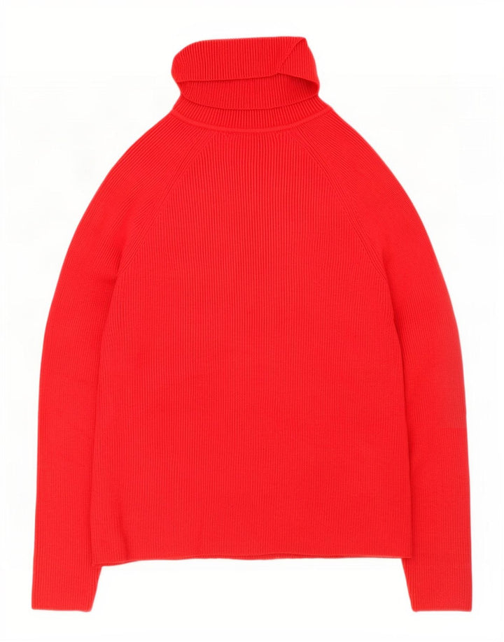 Marks & Spencer Γυναικείο πουλόβερ με ρολό λαιμόκοψη UK 10 Small Red Viscose