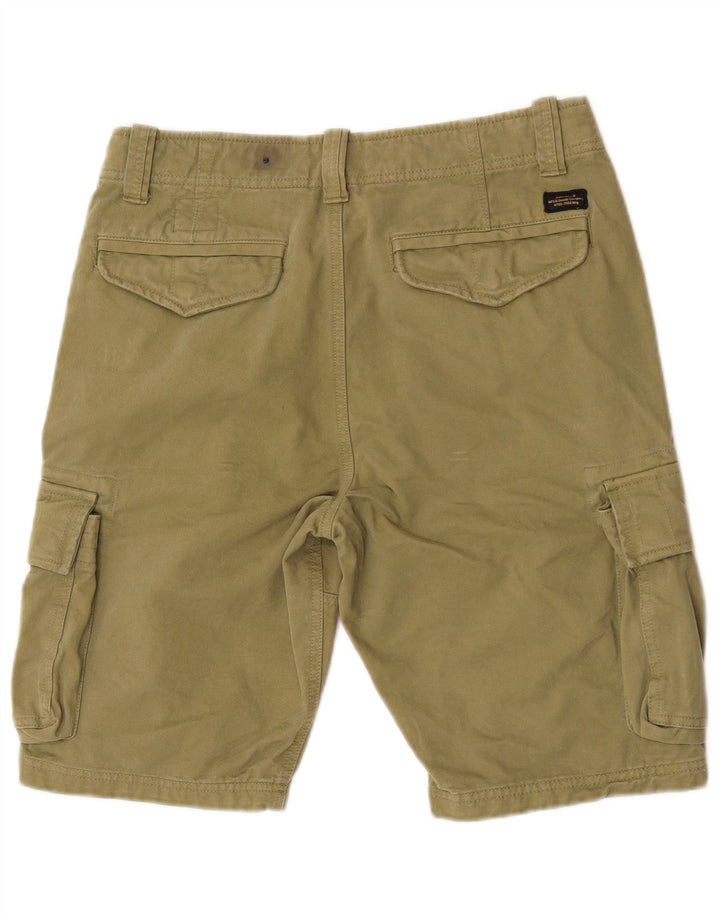 Ανδρικό σορτς Cargo Superdry W32 από μεσαίο χακί βαμβακερό