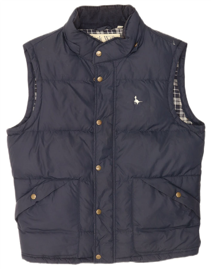 Jack Wills Ανδρική επένδυση Gilet UK 38 Medium Navy Blue Nylon