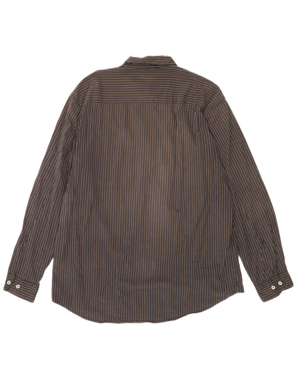 Ανδρικό πουκάμισο Marlboro Classics 2XL Μαύρο ριγέ βαμβακερό