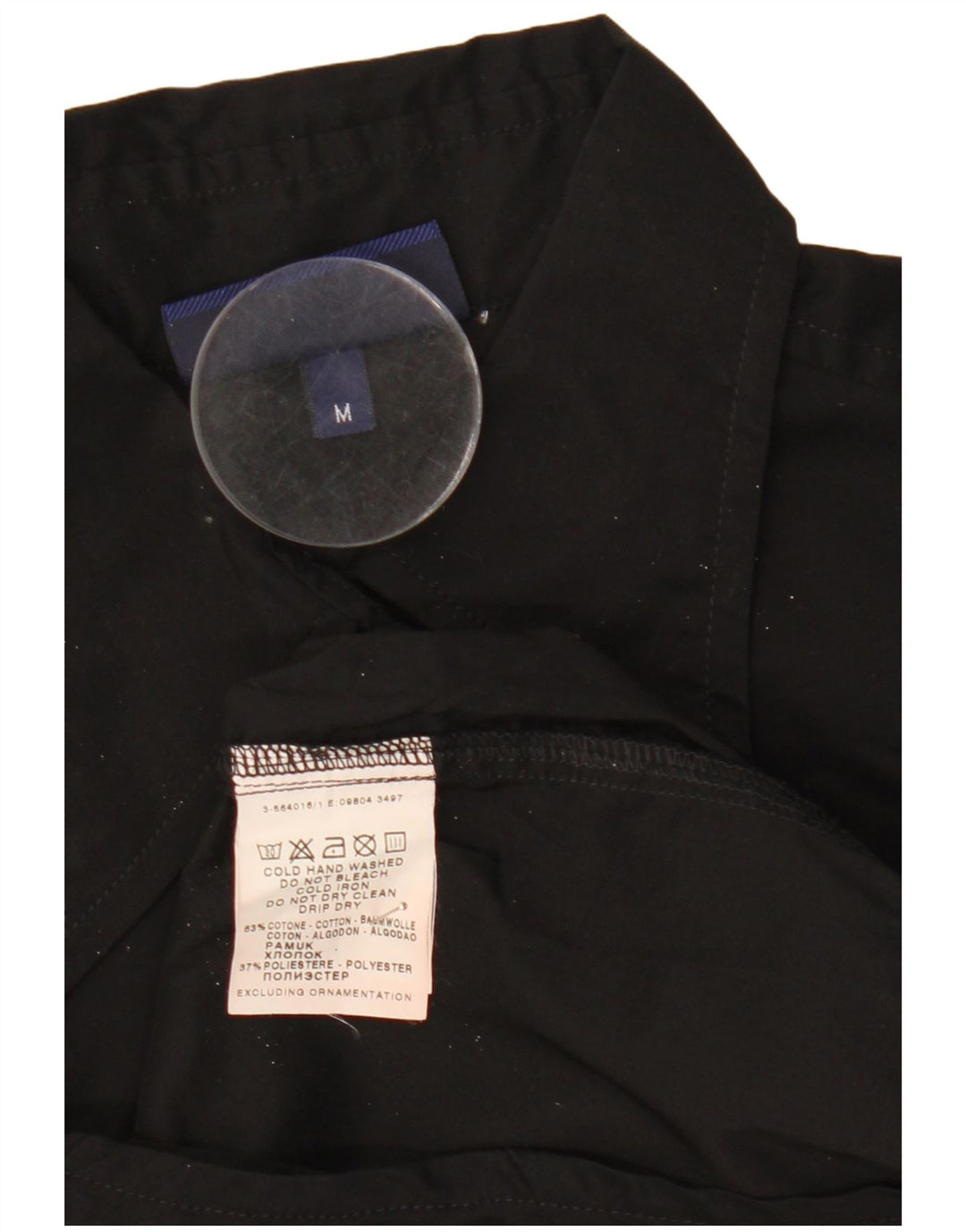 Γυναικείο μακρυμάνικο κορμάκι Trussardi UK 12 μεσαίο μαύρο βαμβακερό