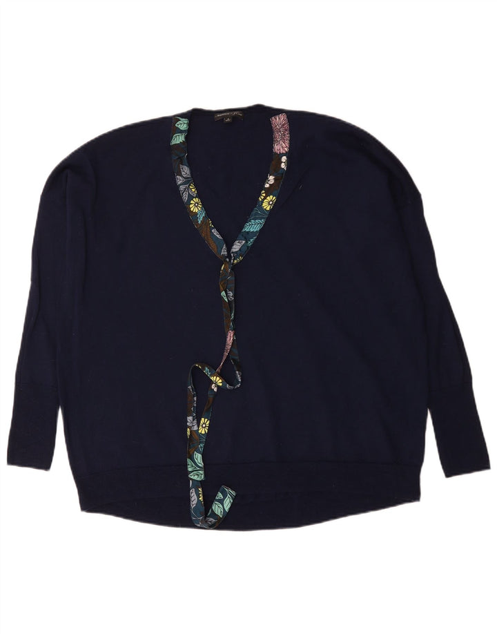 J. Crew Γυναικείο πουλόβερ με λαιμόκοψη μεγάλου μεγέθους UK 14 Medium Navy Blue