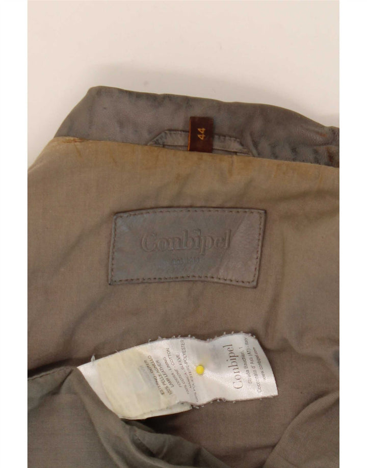 Conbipel Γυναικείο Δερμάτινο Μπουφάν IT 44 Medium Grey