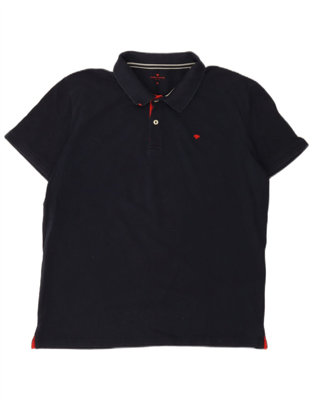 Ανδρικό μπλουζάκι πόλο Tom Tailor XL Navy Blue Cotton