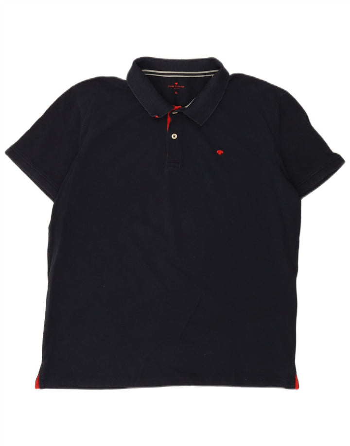 Ανδρικό μπλουζάκι πόλο Tom Tailor XL Navy Blue Cotton