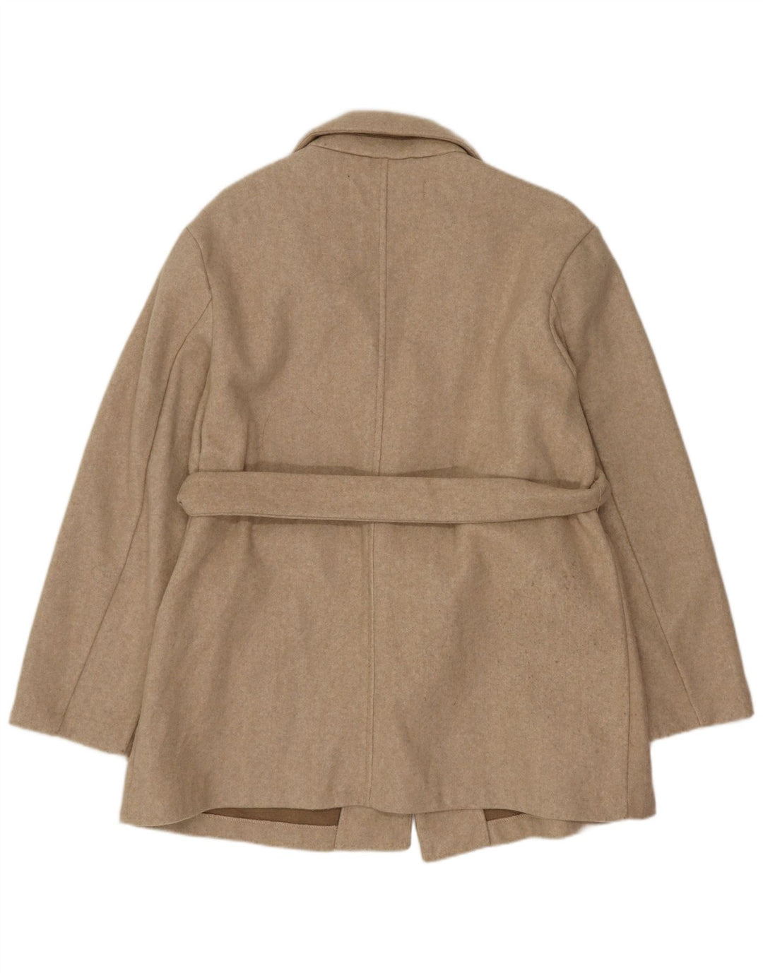 Zara Γυναικείο Longline Oversized Blazer Jacket UK 6 XS Beige Polyester