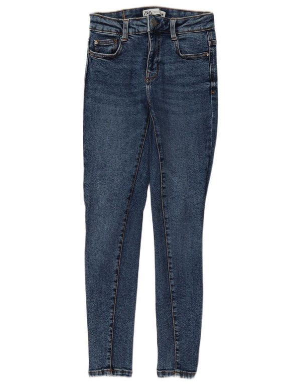 Zara Γυναικείο Skinny Jeans EU 34 2XS W24 L28 Μπλε βαμβακερό