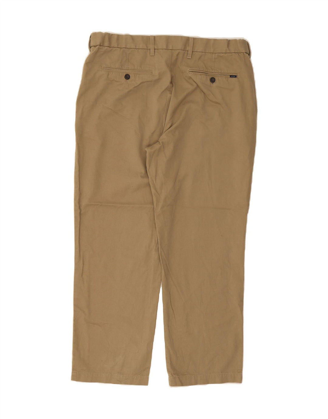 MARKS & SPENCER Mens Regular Straight Suit Trousers W38 L29 Beige Cotton Vintage Marks & Spencer and Second-Hand Marks & Spencer from Messina Hembry 