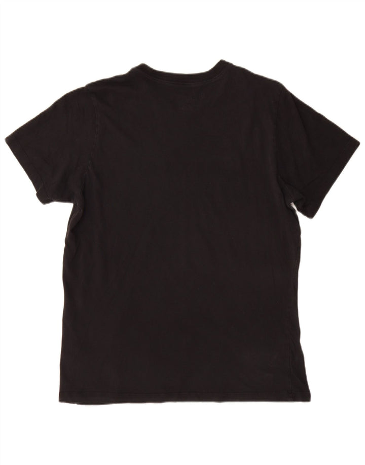 Ανδρικό γραφικό μπλουζάκι Nike, μεγάλο μαύρο βαμβακερό