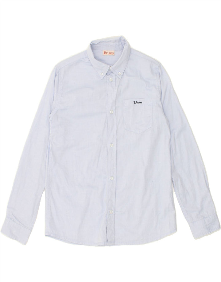 BRUMS Boys Shirt 11-12 Years Blue Cotton Vintage Brums and Second-Hand Brums from Messina Hembry 