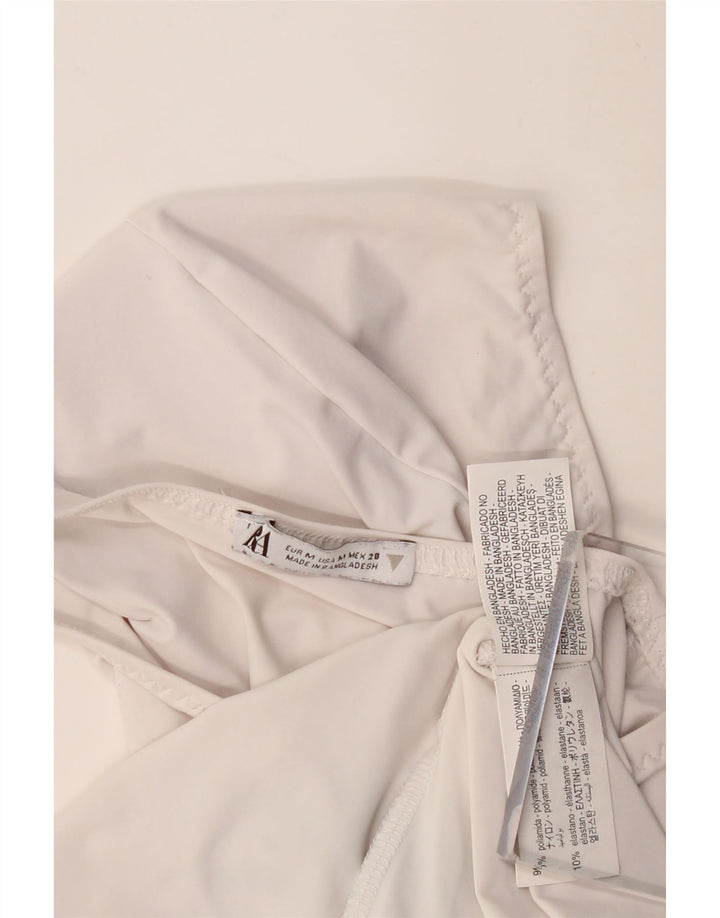 Γυναικείο κορμάκι ZARA UK 12 Medium White Polyamide