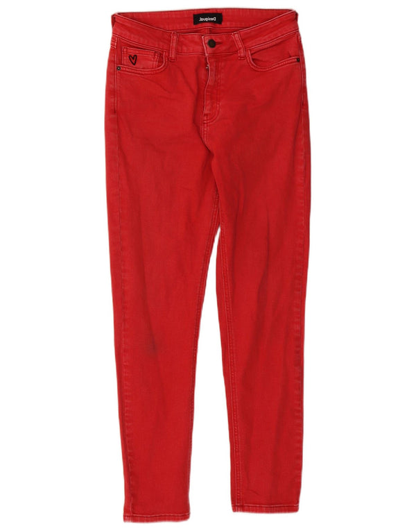 Desigual Γυναικείο Skinny Jeans EU 38 Medium W28 L26 Κόκκινο βαμβακερό