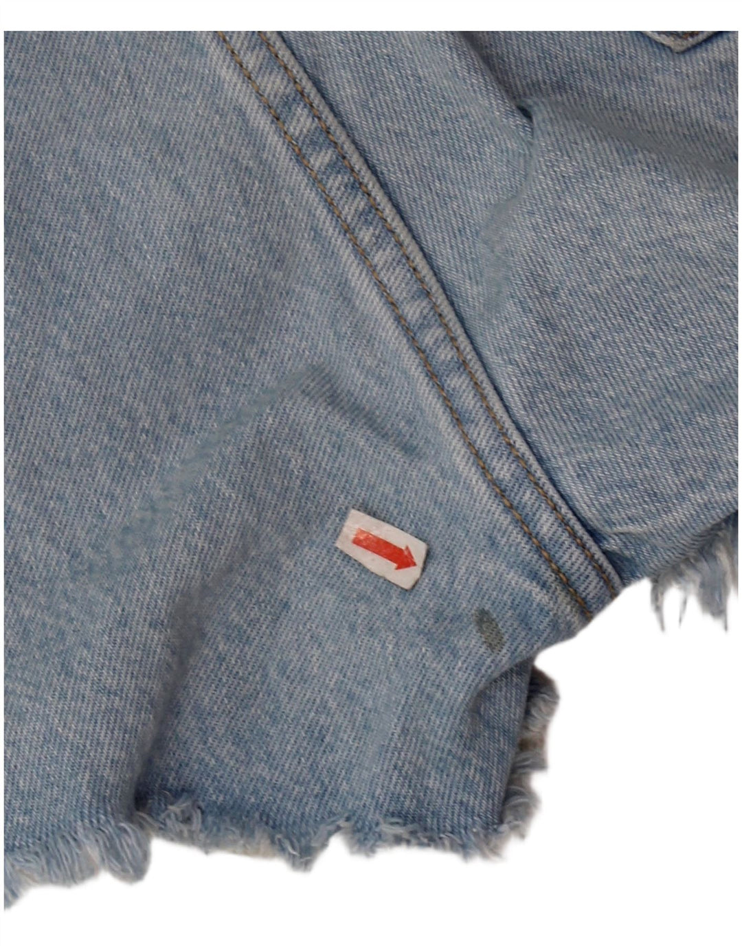 LEVI'S Womens 501 Distressed τζιν σορτς W28 μεσαίο μπλε βαμβακερό