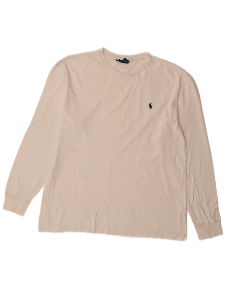 Polo Ralph Lauren Ανδρικό τοπ μακρυμάνικο μικρό λευκό βαμβακερό