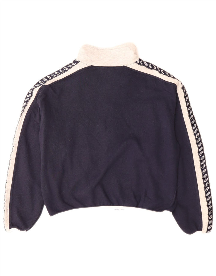 Γυναικεία αθλητική φόρμα γραφικών Asics Top Jacket UK 10 Small Navy Blue Colourblock