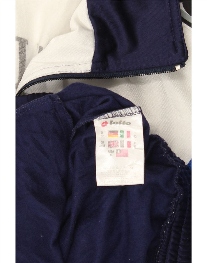 Ανδρική φόρμα γυμναστικής LOTTO Top Jacket UK 42/44 XL Navy Blue Colorblock