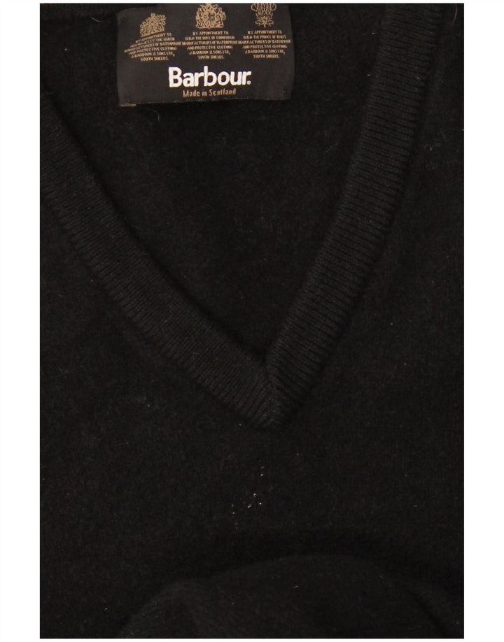 Ανδρικό πουλόβερ Barbour με V λαιμόκοψη, μικρό μαύρο