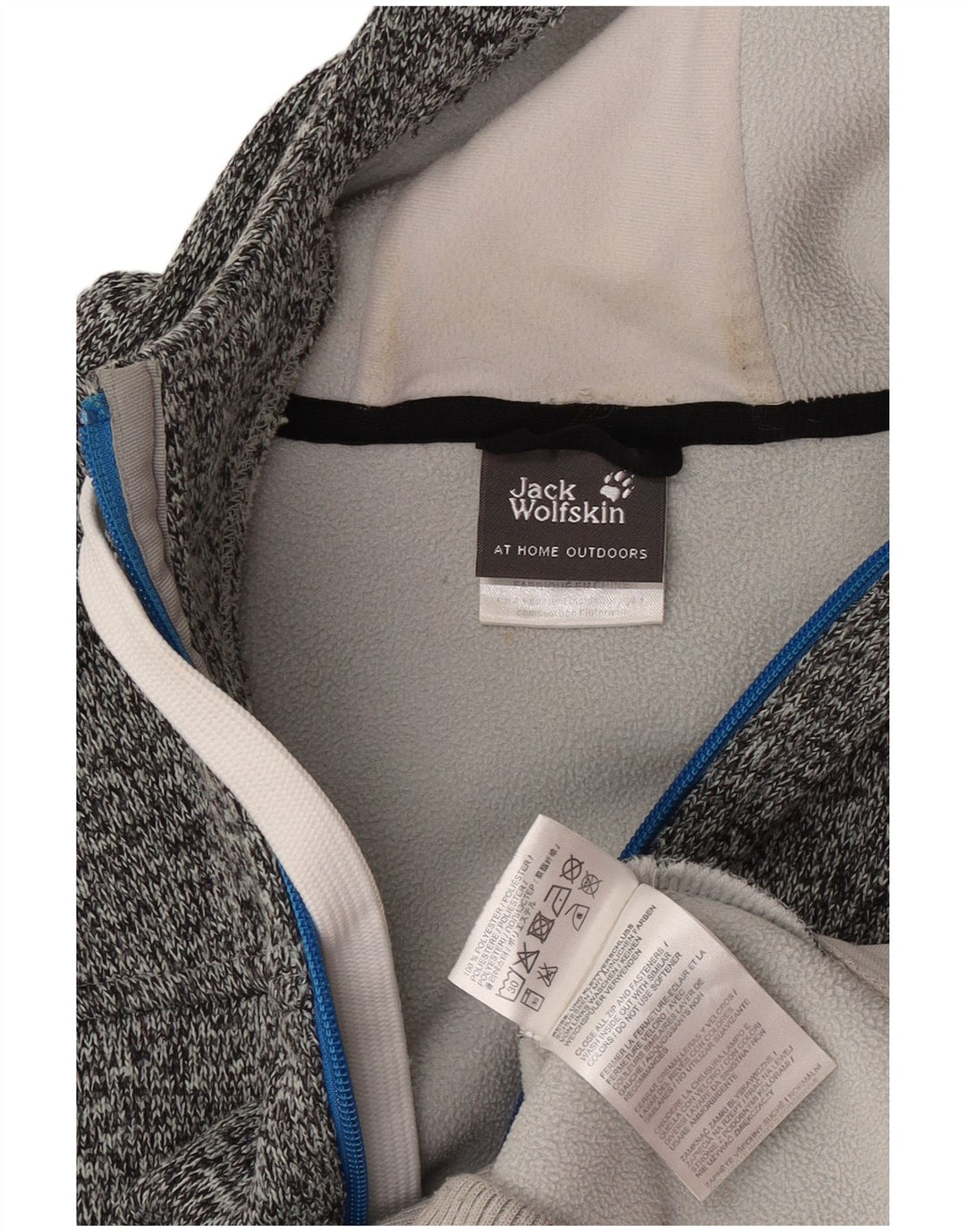 Ανδρικό πουλόβερ με κουκούλα με φερμουάρ Jack Wolfskin Μεγάλο γκρι πολυεστέρα
