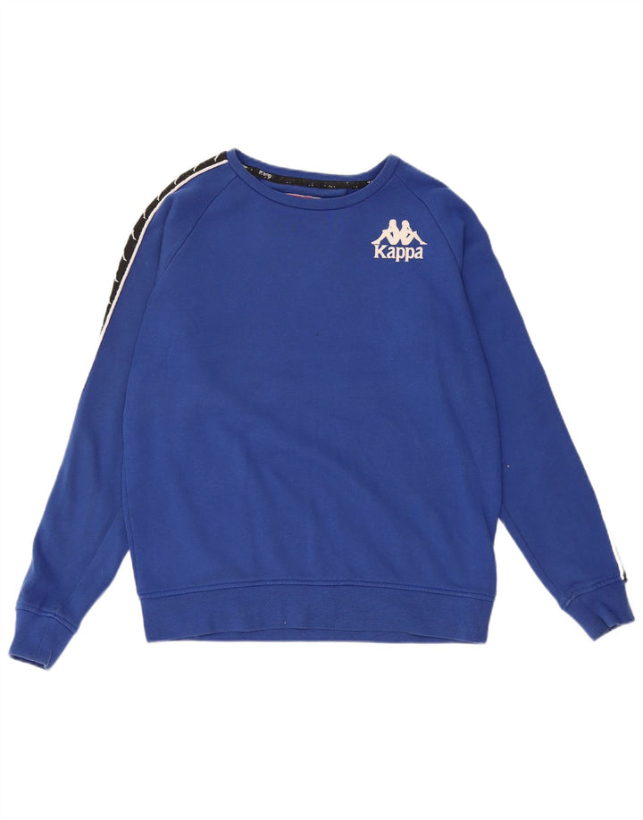 Ανδρικό γραφικό φούτερ KAPPA Jumper Small Blue Colourblock Βαμβακερό