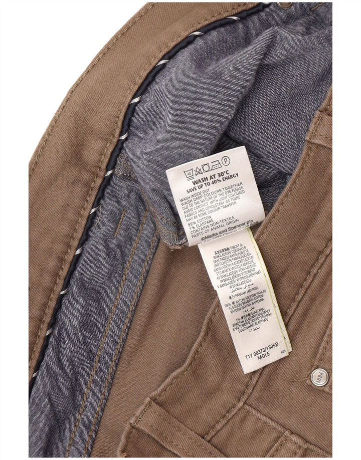 Marks & Spencer Ανδρικό Τζιν Μπλε Harbor Straight W34 L29 Μπεζ βαμβακερό