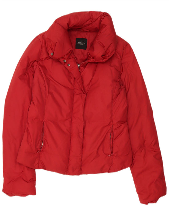 Max Mara Γυναικείο Σαββατοκύριακο με επένδυση UK 12 Medium Red Polyamide