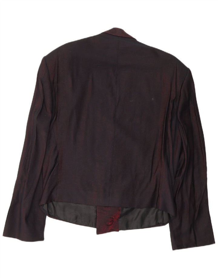 Emani Γυναικείο Μπουφάν Blazer Διπλό στήθος IT 50 XL Βισκόζη Βουργουνδίας