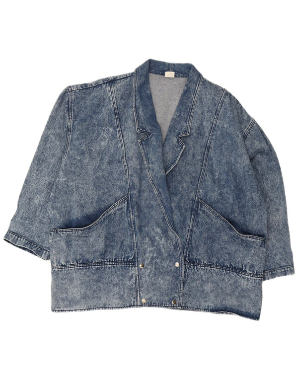 VINTAGE Γυναικείο τζιν μπουφάν με διπλό στήθος EU 54 5XL Μπλε