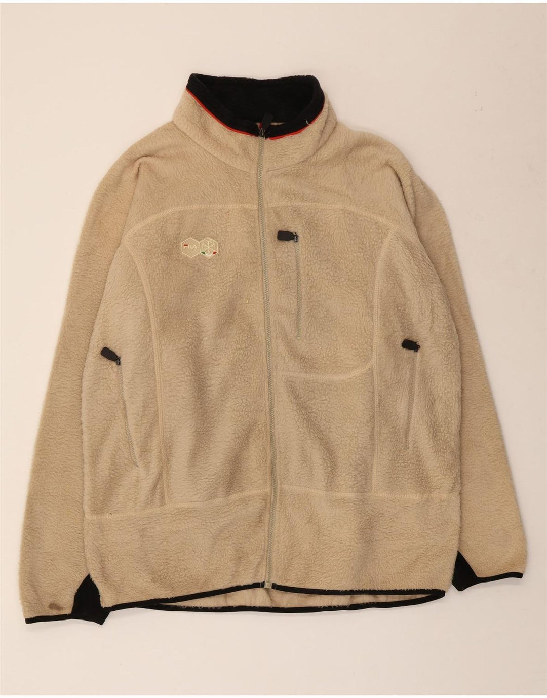 Fila Ανδρικό Fleece Jacket UK 40 Large Beige Polyester