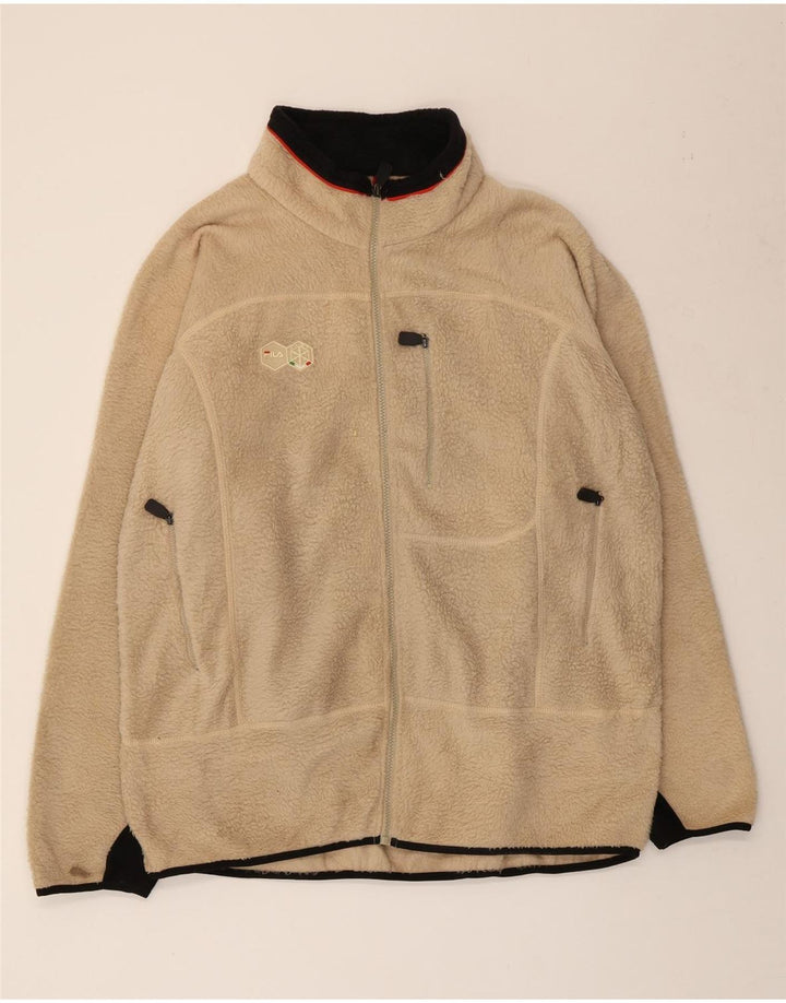 Fila Ανδρικό Fleece Jacket UK 40 Large Beige Polyester