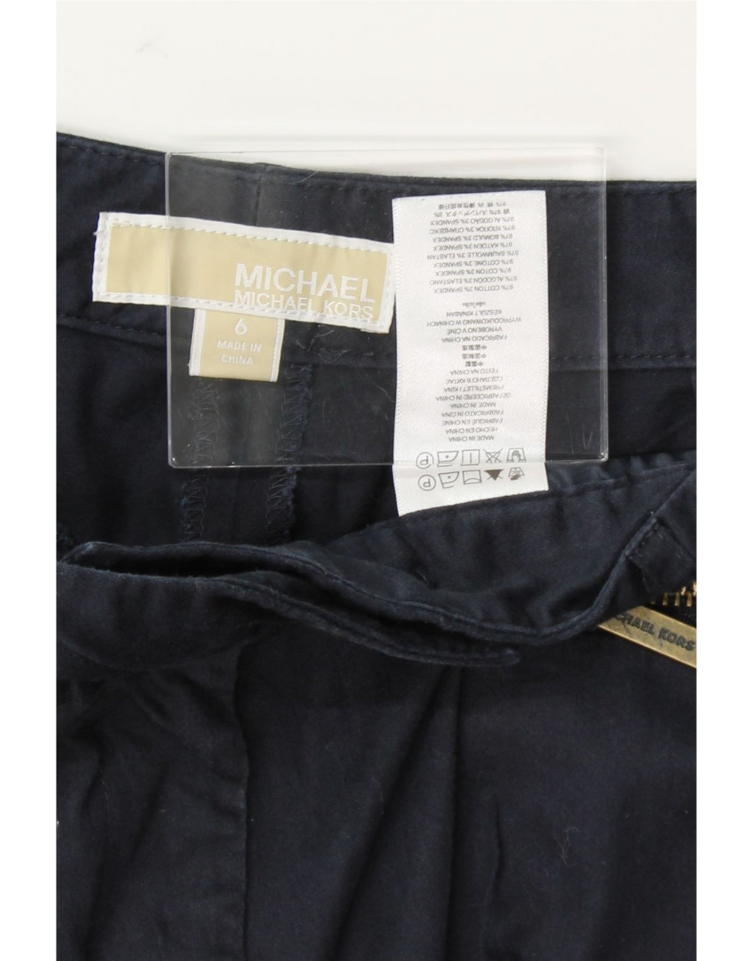 MICHAEL KORS Womens Casual Shorts US 6 Medium W30  Navy Blue Cotton Vintage Michael Kors and Second-Hand Michael Kors from Messina Hembry 