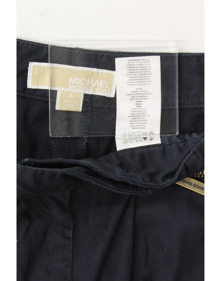MICHAEL KORS Womens Casual Shorts US 6 Medium W30  Navy Blue Cotton Vintage Michael Kors and Second-Hand Michael Kors from Messina Hembry 