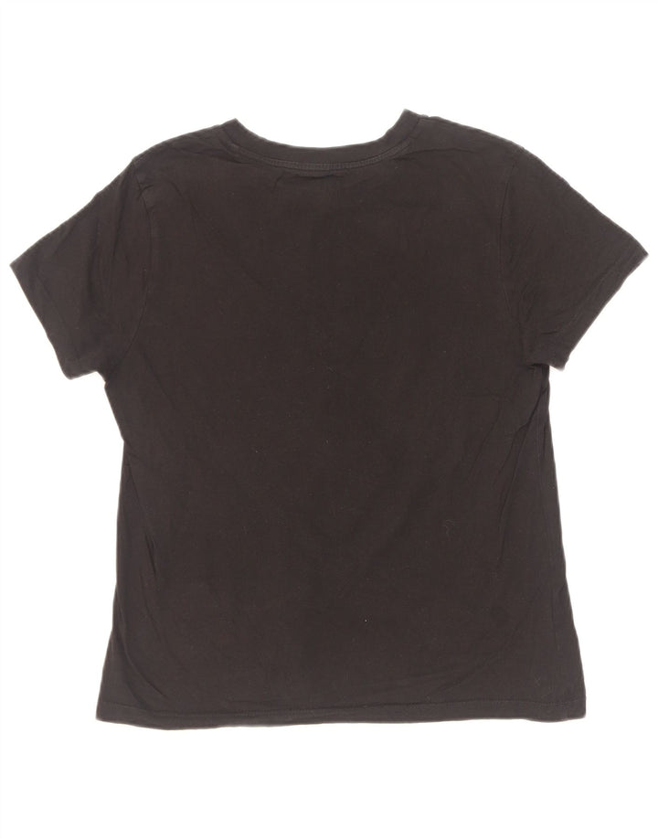Vans Γυναικείο T-Shirt Top UK 12 Μεσαίο μαύρο βαμβακερό