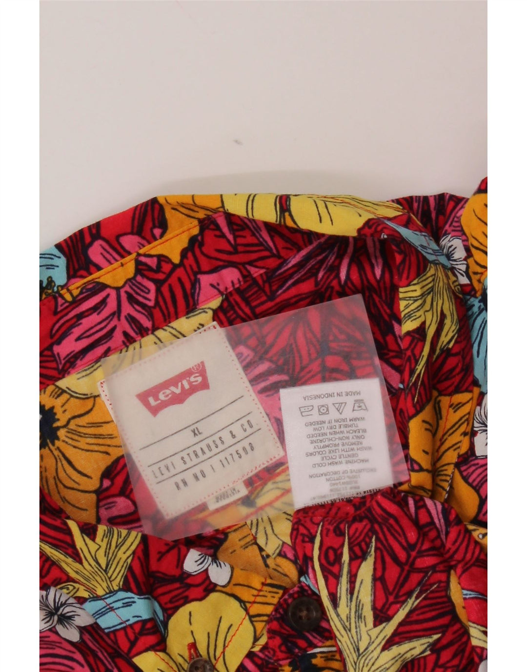 Ανδρικό κοντομάνικο πουκάμισο Levi's XL πολύχρωμο φλοράλ βαμβακερό