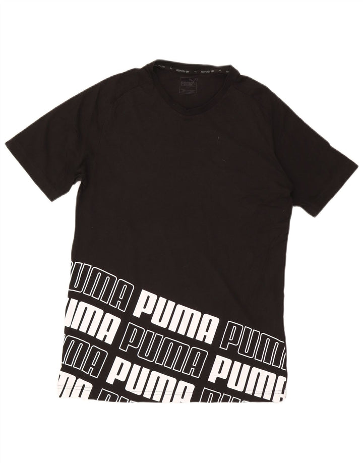 Ανδρικό γραφικό μπλουζάκι Puma, μεγάλο μαύρο βαμβακερό
