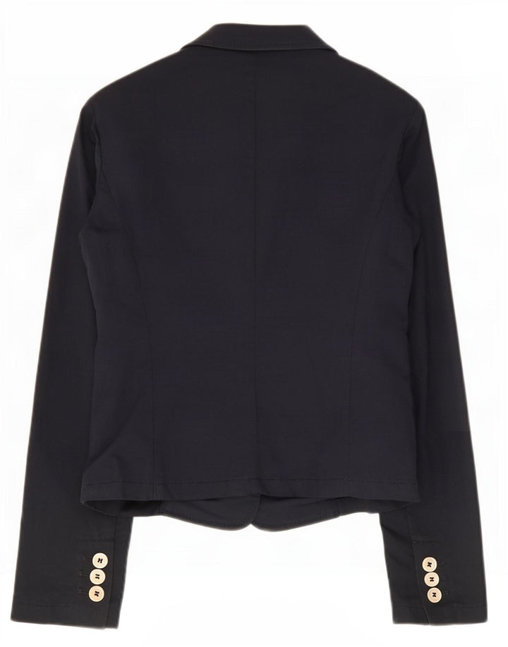 Κόκκινο Valentino Γυναικείο Μπουφάν Blazer 3 Κουμπιών IT 42 Medium Navy Blue Βαμβακερό