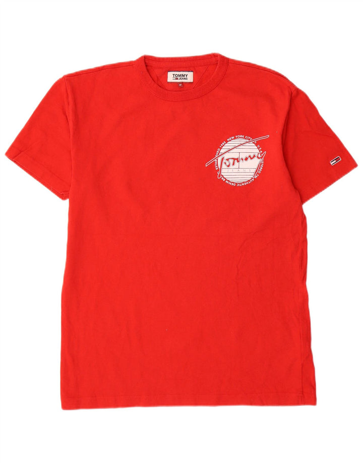 Ανδρικό γραφικό T-Shirt Tommy Hilfiger Top Μεσαίο κόκκινο βαμβακερό