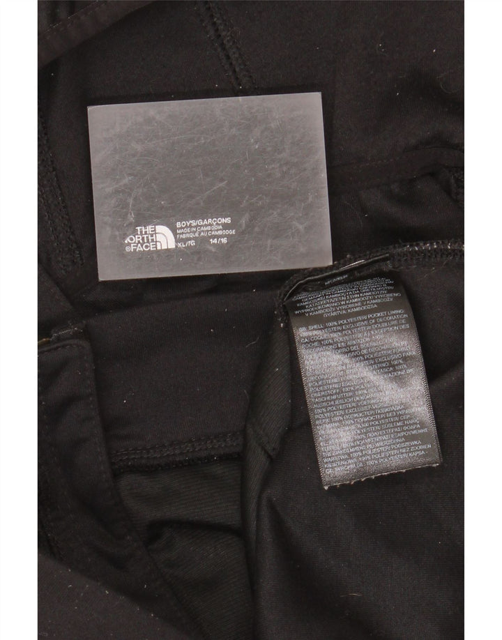 THE NORTH FACE Boys πουλόβερ με φερμουάρ κουκούλα 14-15 ετών XL μαύρο πολυεστέρα