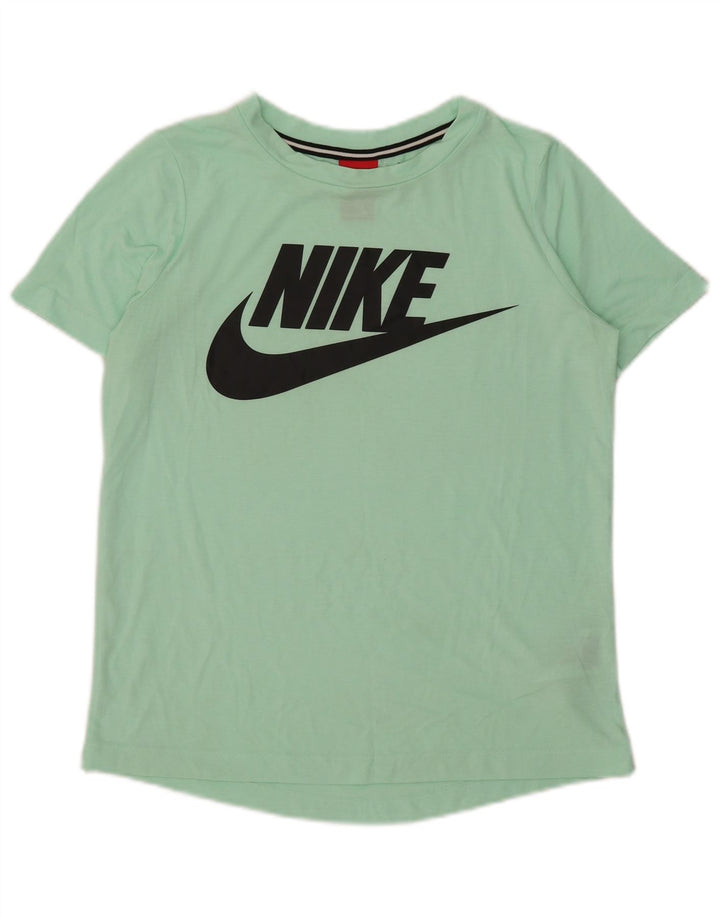 Γυναικείο γραφικό μπλουζάκι Nike τοπ UK 10 Small Green Polyester