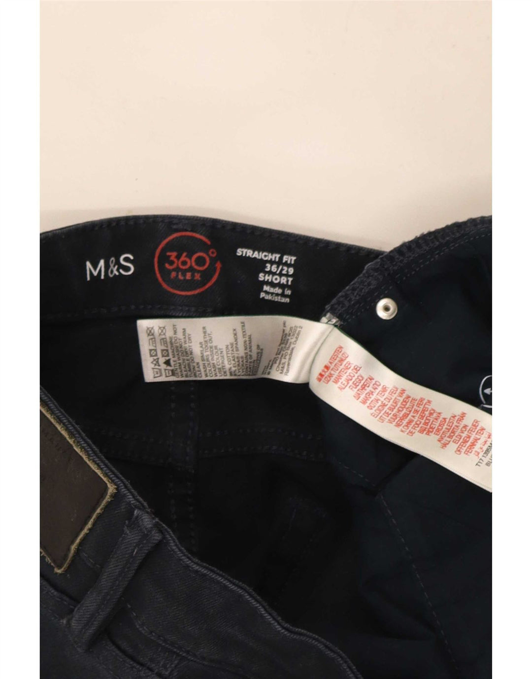 Ανδρικό τζιν ίσιο Marks & Spencer W36 L29 Navy Blue Cotton