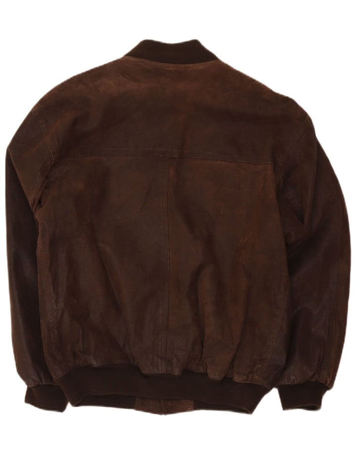 Vintage Ανδρικό Bomber Δερμάτινο Μπουφάν IT 48 Μεσαίο Καφέ