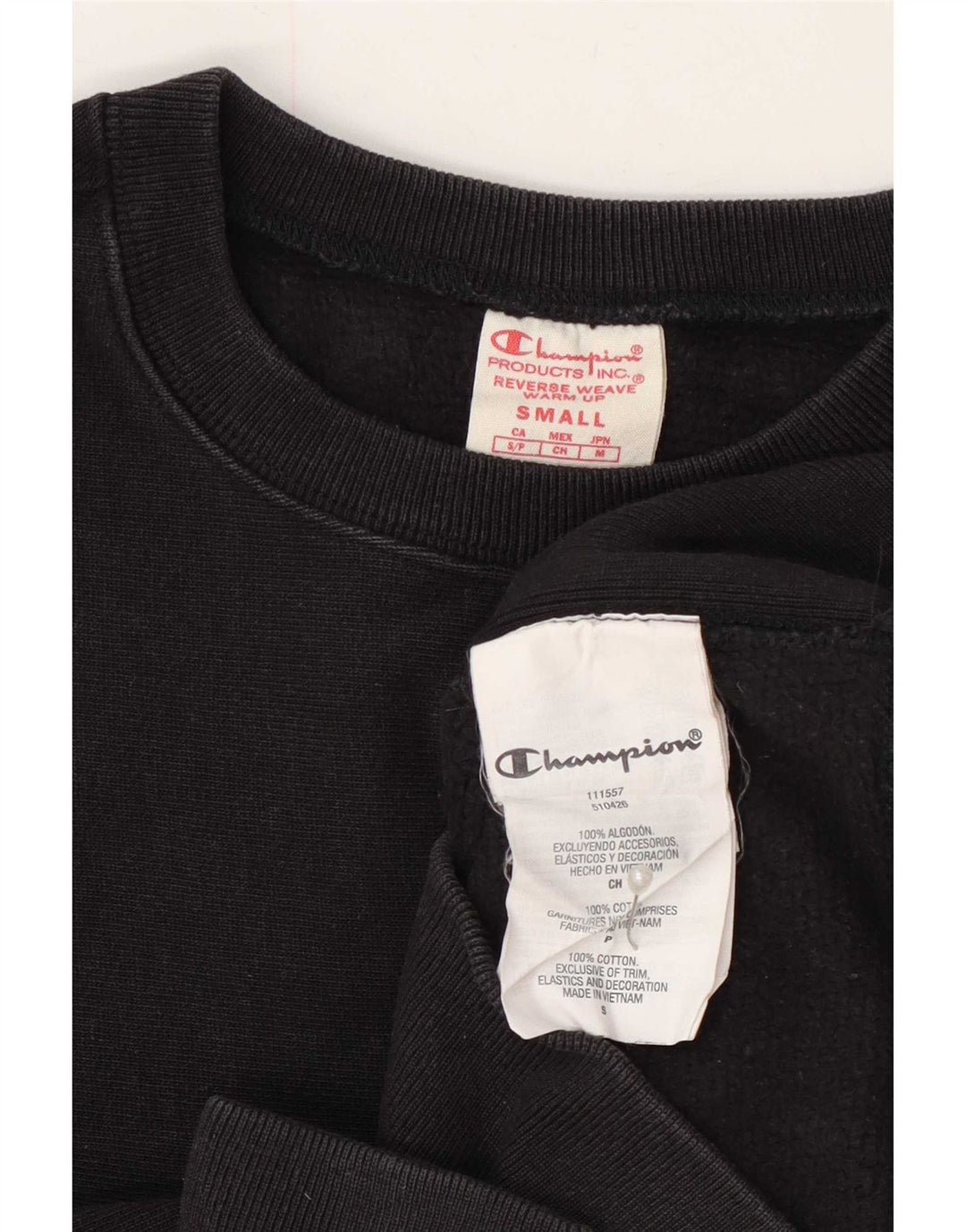 Champion γυναικείο φούτερ αντίστροφης ύφανσης Jumper UK 10 Small Black Cotton