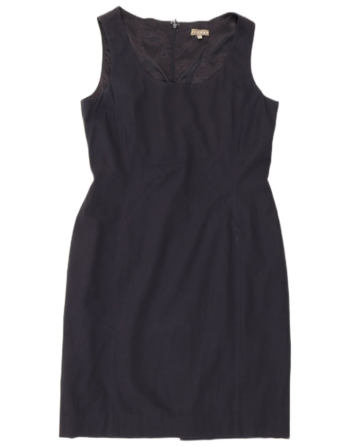 Γυναικείο αμάνικο φόρεμα Jigsaw UK 14 Medium Navy Blue Viscose
