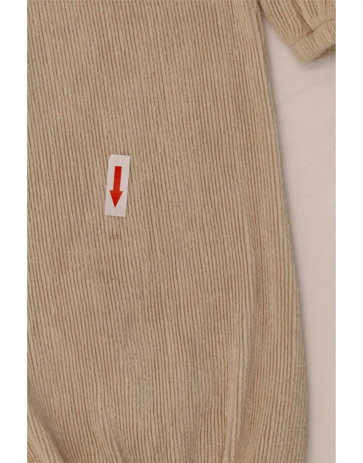 Zara Γυναικεία ζακέτα Crop UK 16 Large Beige Polyester