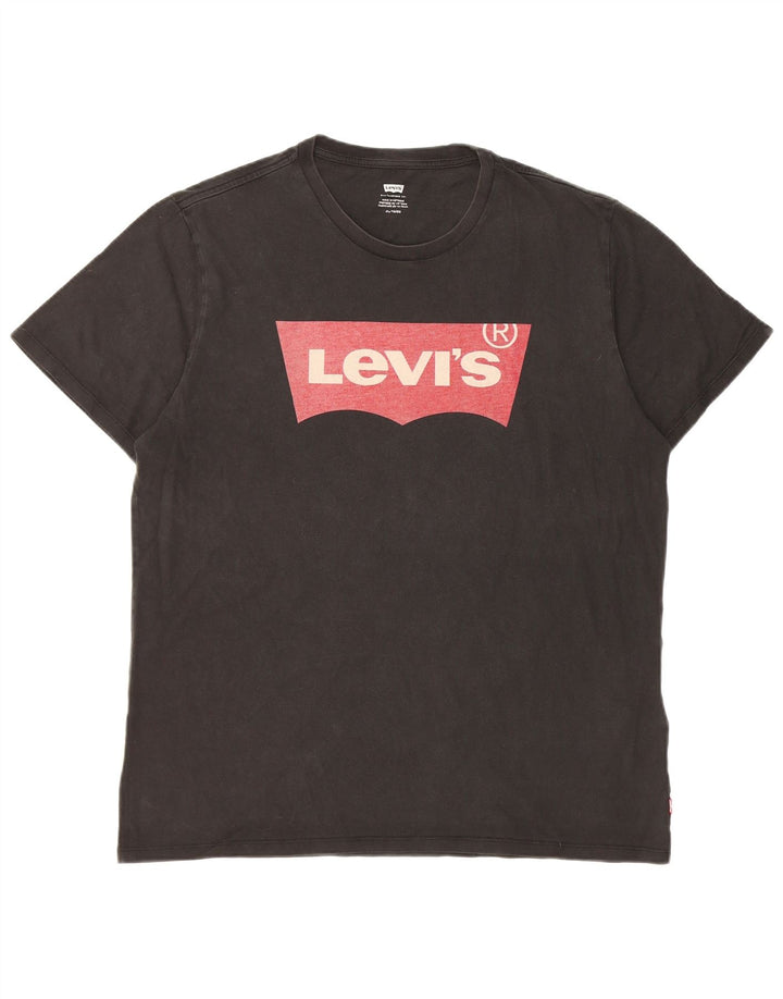 Ανδρικό γραφικό T-Shirt Levi's Top XL Μαύρο βαμβακερό