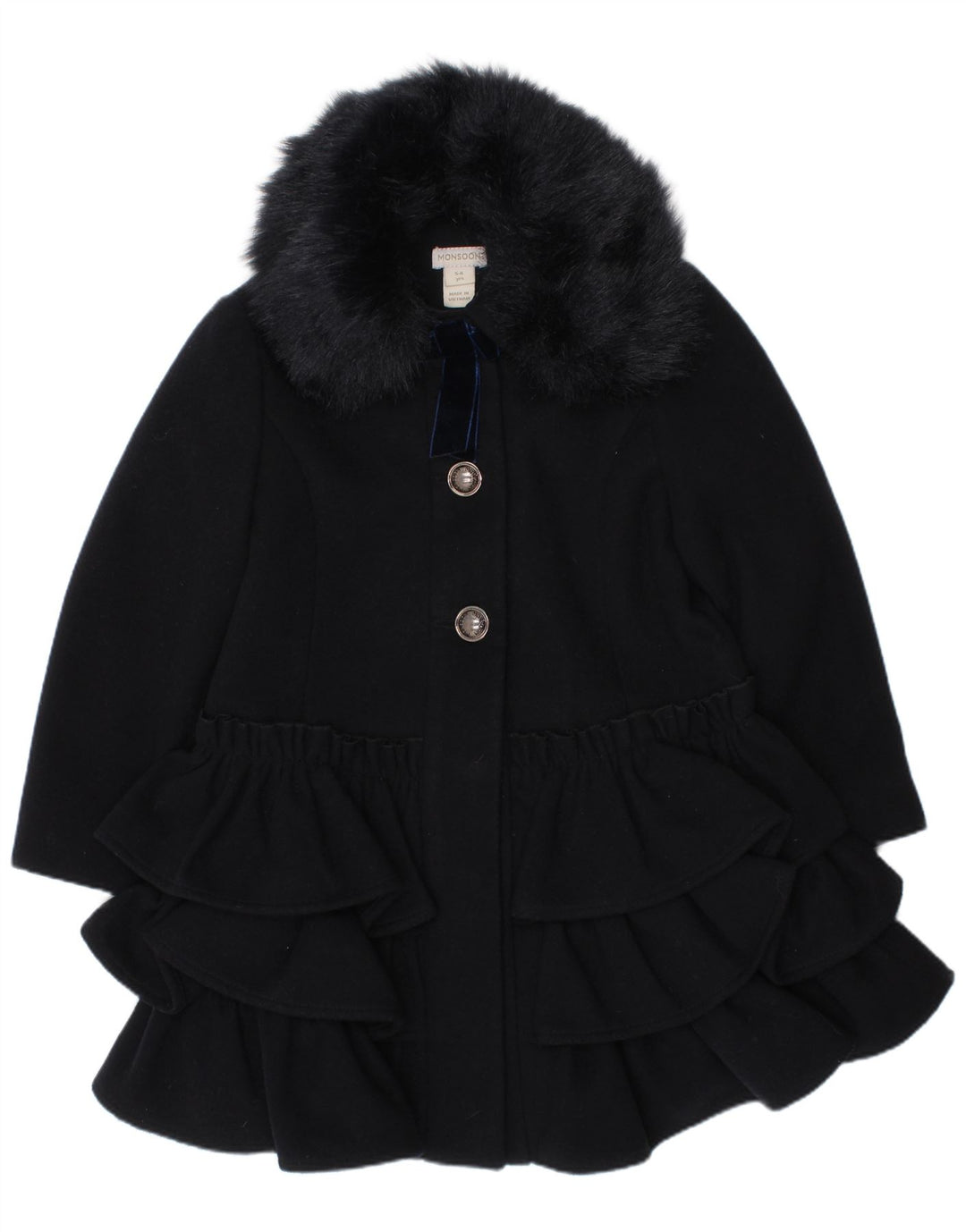 Πανωφόρι Monsoon Girls 5-6 Years Navy Blue Polyester