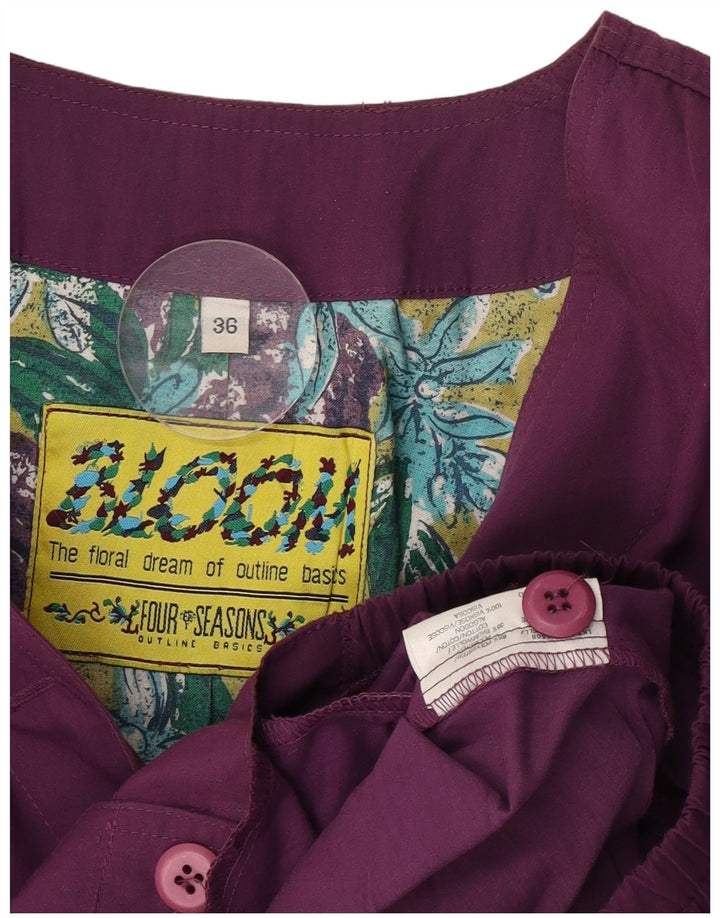 Vintage Γυναικείο Υπερμεγέθη Utility Μπουφάν EU 36 Small Purple Polyester