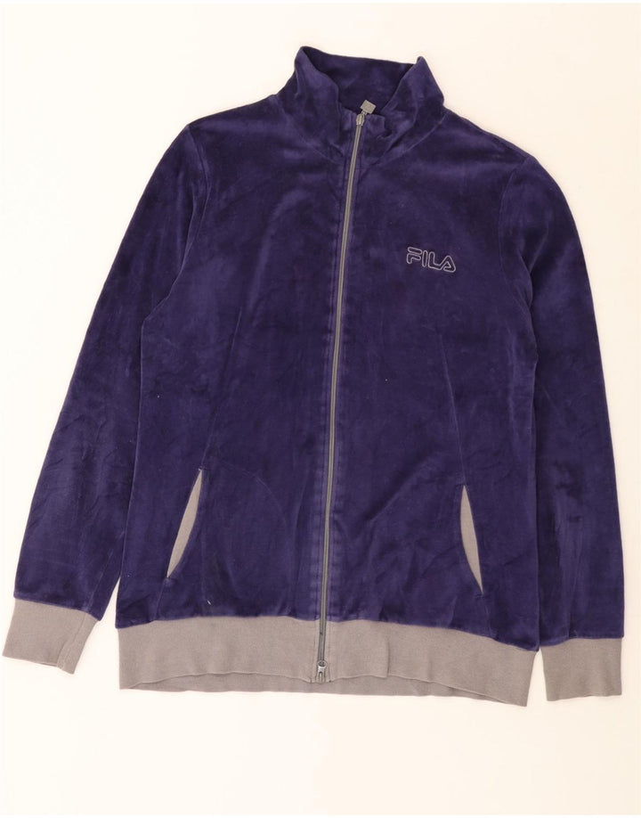 Γυναικεία βελούδινη φόρμα FILA Top Jacket UK 16 Large Purple