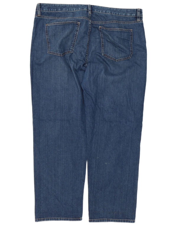 Marks & Spencer Womens Boyfriend Tapered Jeans UK 20 2XL W40 L31 Navy Blue