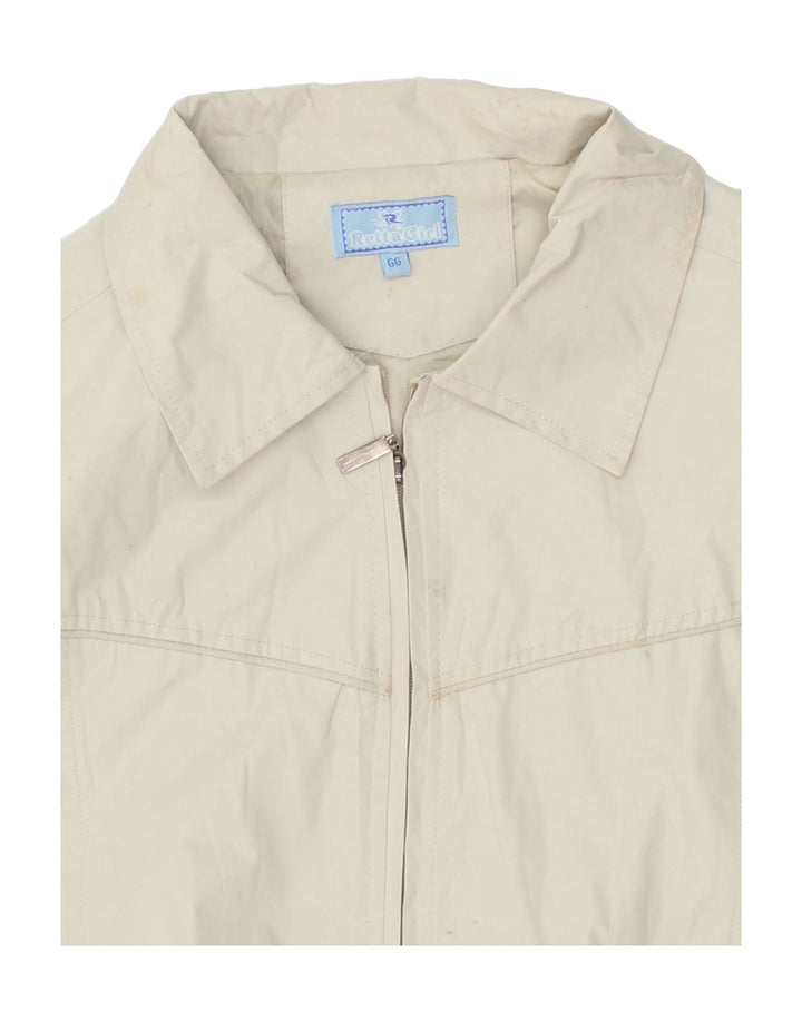 VINTAGE Womens Overcoat UK 14 Large White Polyester Vintage Vintage and Second-Hand Vintage from Messina Hembry 