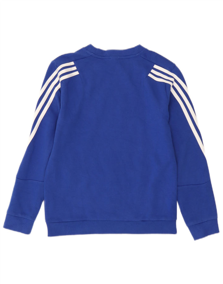 Φούτερ Adidas Boys Jumper 11-12 ετών Μπλε βαμβακερό